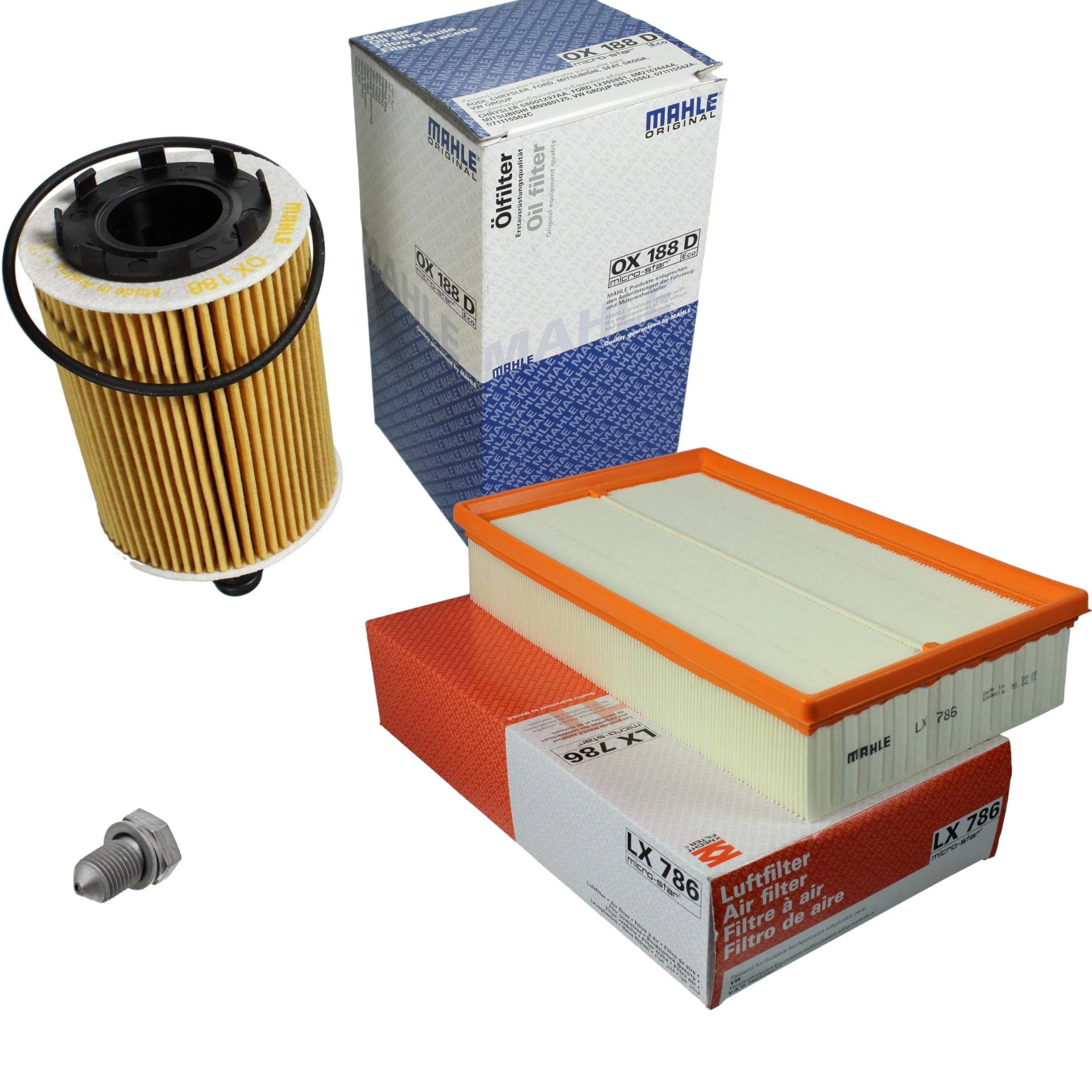 Inspektionspaket Wartungspaket Filterset mit Ölfilter OX 188D, Luftfilter LX 786, Verschlussschraube Inspektionspaket Wartungspaket Filterset mit Ölfilter OX 188D, Luftfilter LX 786, Verschlussschraube von EISENFELS