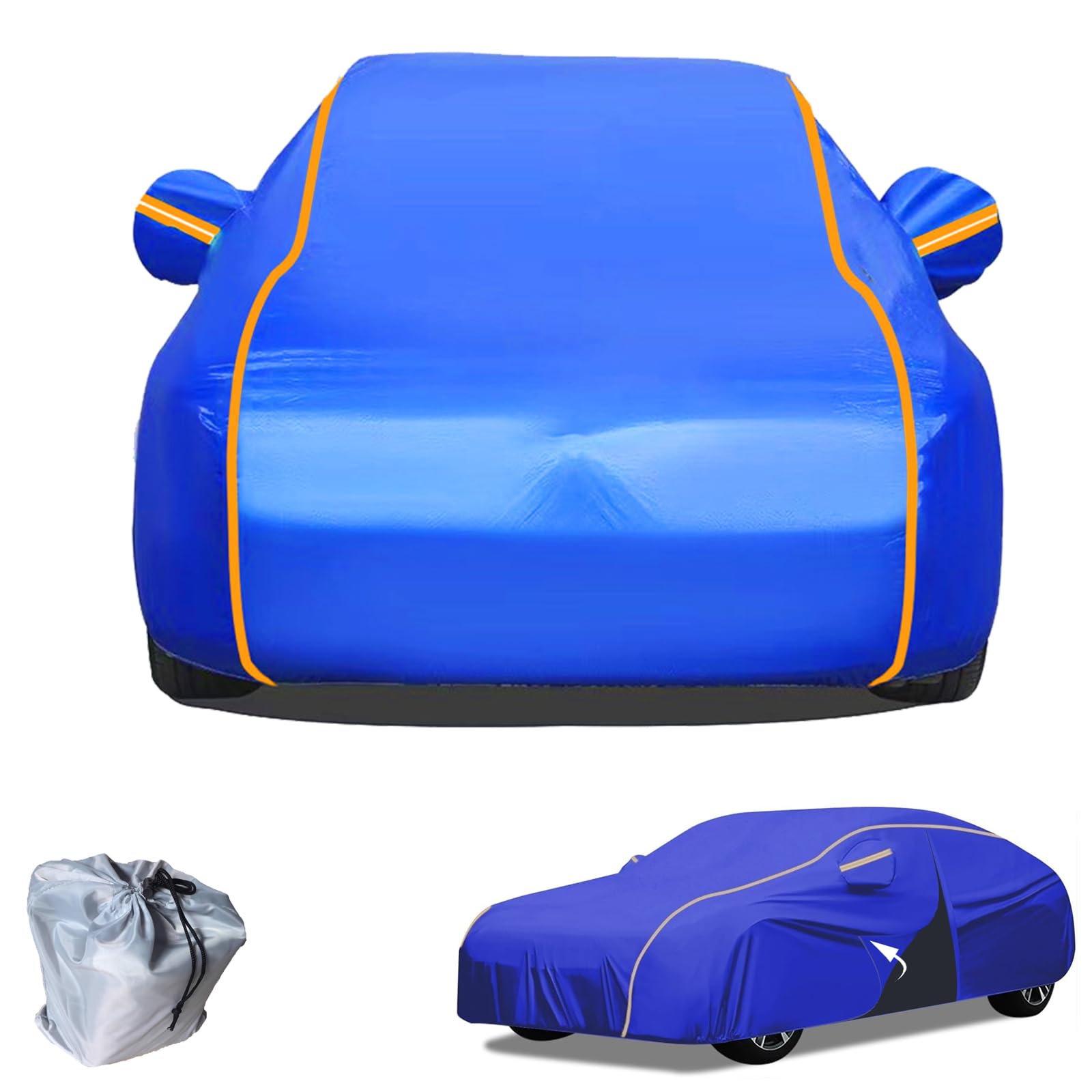 Autoabdeckung Vollgarage Auto Abdeckplane Staubdicht Wasserdicht Autohülle Autoplane Car Cover für 𝖣acia Duster 2010-2023 mit Reflektierenden Streifen(Size:𝖣acia Duster 2010-2023 Color:05) von EIYCY