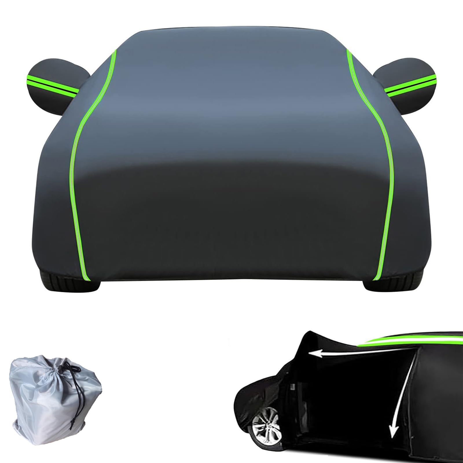 Autoabdeckung Vollgarage Auto Abdeckplane Staubdicht Wasserdicht Autohülle Autoplane Car Cover für 𝖫exus LS460 mit Reflektierenden Streifen(Size:𝖫exus LS460 Color:04) von EIYCY