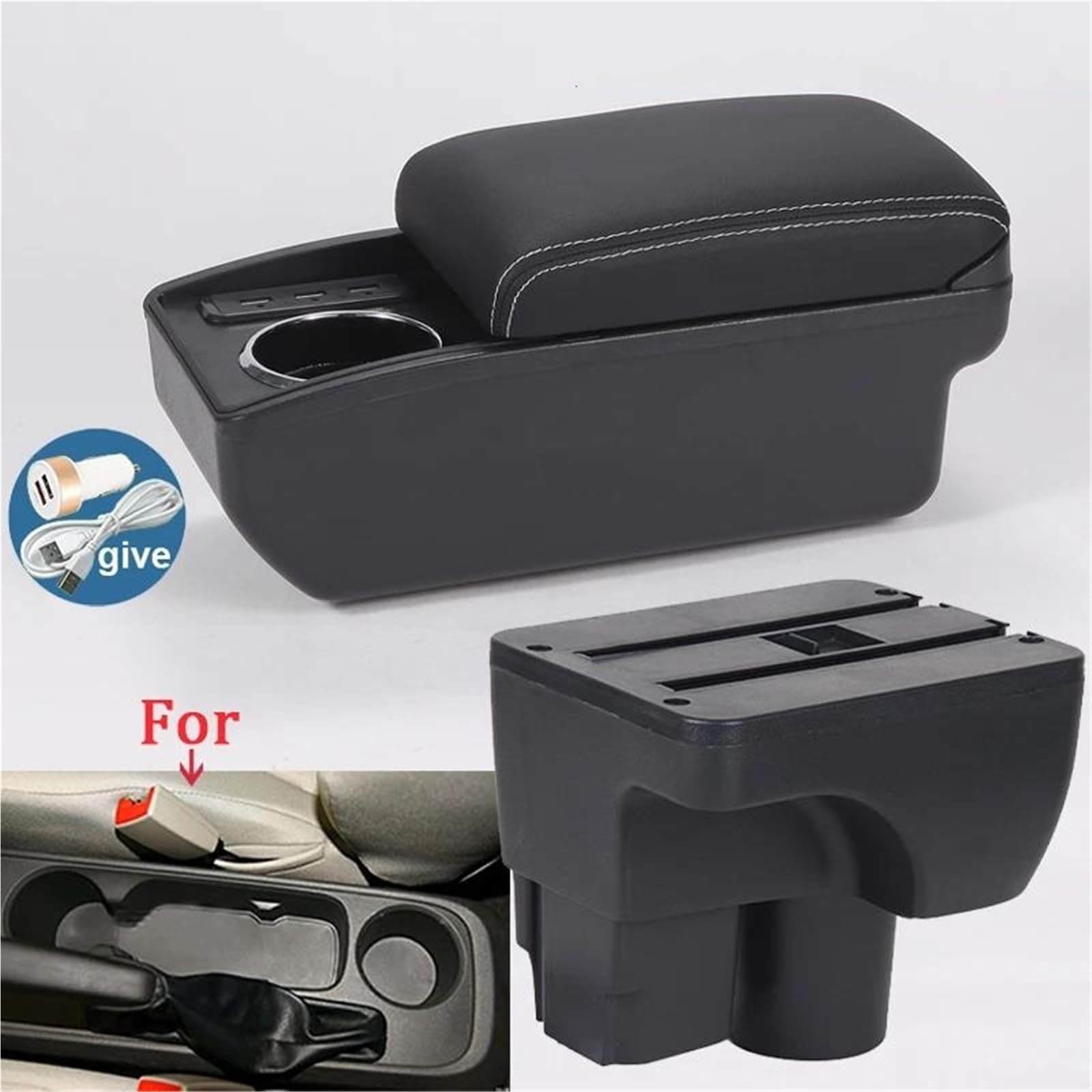 Armster Armlehnenbox Für Chevy Für Aveo 3 Für Sail III Aufbewahrungsbox Für Autoarmlehnenteile Spezielles Autozubehör Armlehnen Mittelarmlehne(Style B3) von EKEGUY