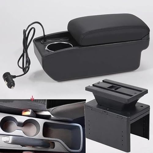 Armster Armlehnenbox Für Hyundai Für I20 2021 2022 Autoarmlehne Innenteile Mittelkonsole Autoaufbewahrungsbox Armlehnen Mittelarmlehne(Style A2) von EKEGUY