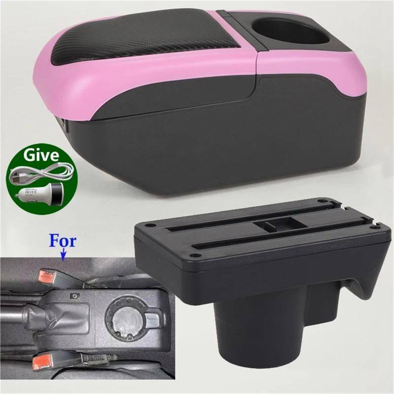 Armster Armlehnenbox Für Opel Für Astra H 2004-2011 Autoarmlehne Autoaufbewahrungsbox Armverstrebungen Innenraum Autozubehör Armlehnen Mittelarmlehne(Black Pink) von EKEGUY