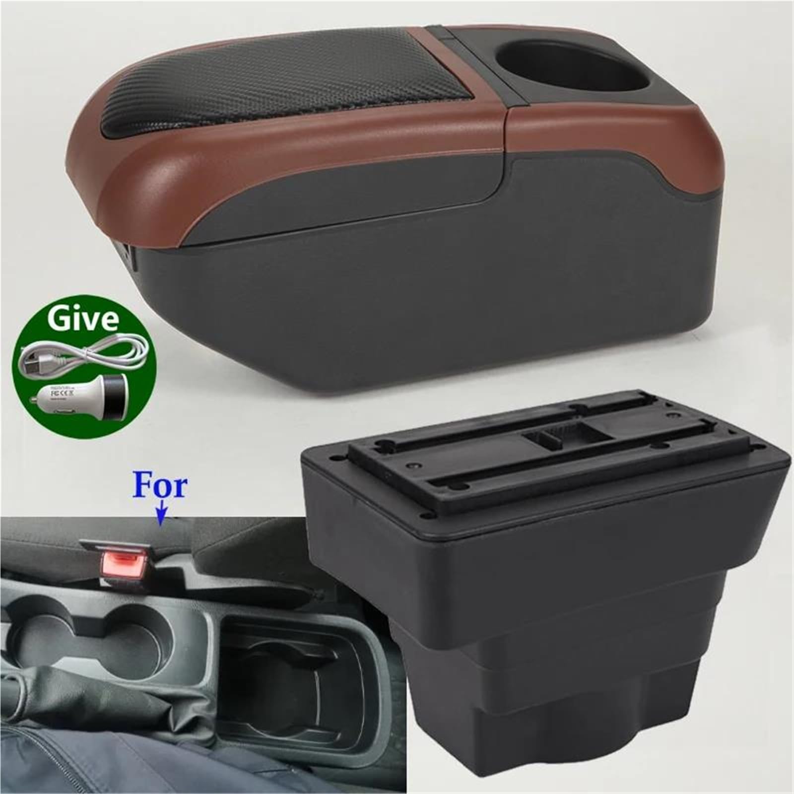 Armster Armlehnenbox Für Opel Für Astra J 2012-2022 Autoarmlehne Autoaufbewahrungsbox Armverstrebung Innenzubehör Armlehnen Mittelarmlehne(Black Curry) von EKEGUY