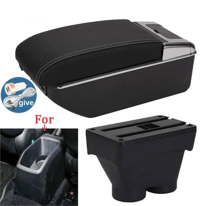 Armster Armlehnenbox Für Peugeot Für 208 2012-2018 Aufbewahrungsbox Autohalter Aschenbecher Innenzubehör Teile USB Armlehnen Mittelarmlehne(Style A3) von EKEGUY