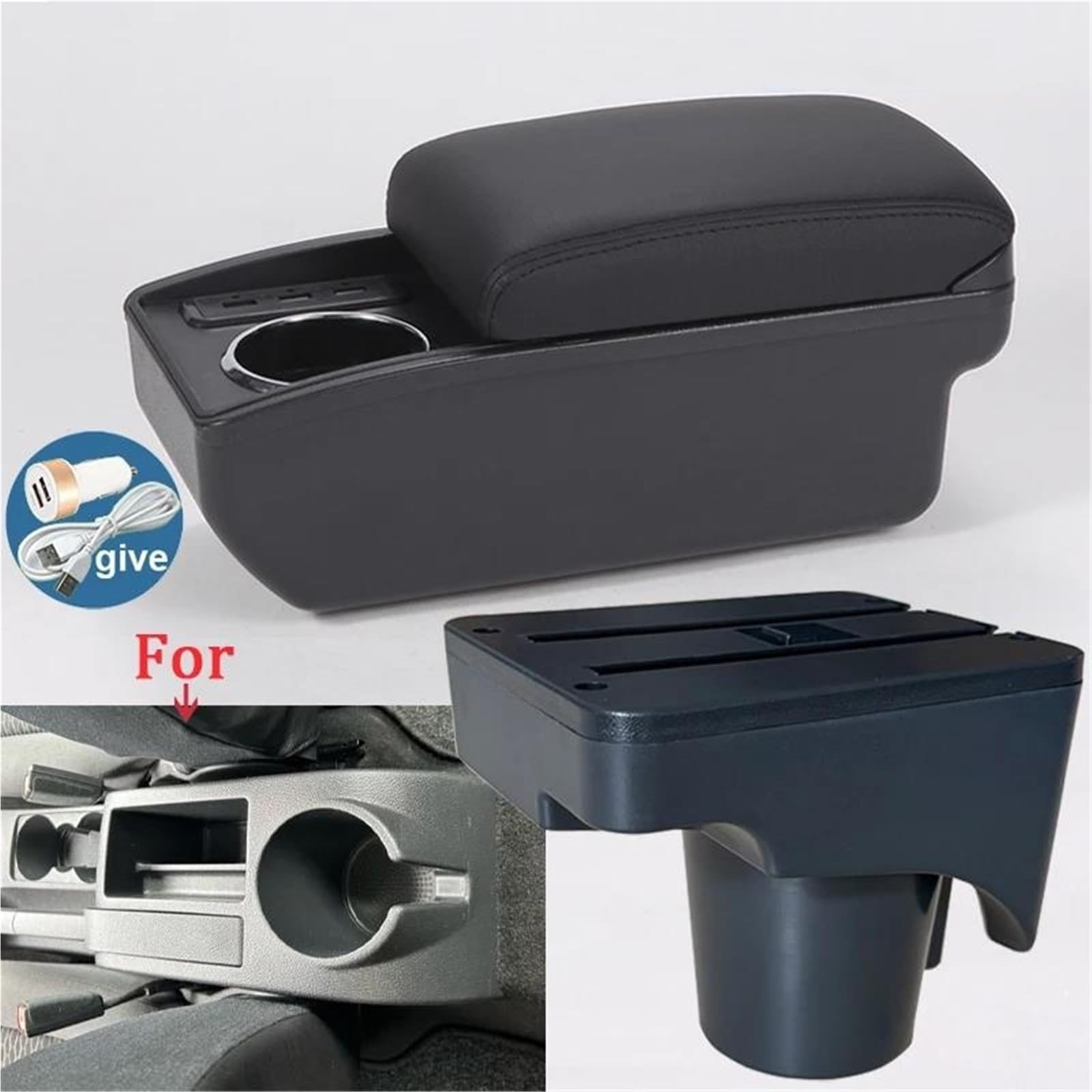 Armster Armlehnenbox Für VW Für Scirocco Für Sagitar Für Golf 6 Für Golf 5 Für Jetta 5 Autoarmlehne Autoaufbewahrungsbox Armlehnen Mittelarmlehne(Style B2) von EKEGUY