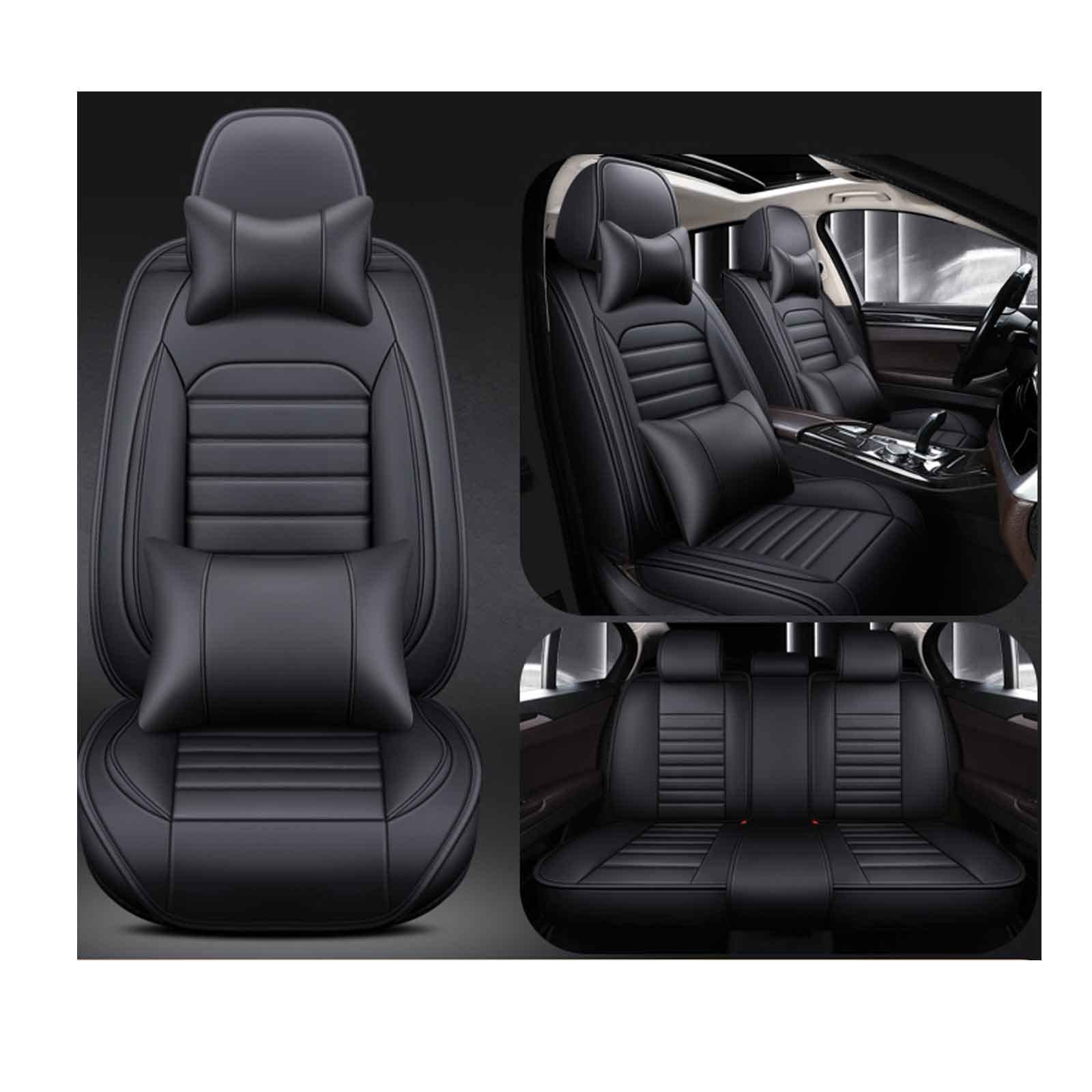 Car Seat Cover Waterproof Full Set Leather, for Mercedes-Benz CLA Shooting Brake Estate (2015-2019), Leather 5-Seat Car Seat Covers All Weather Front and Rear Seat Cover Protector (Color : C) von EKEGUY