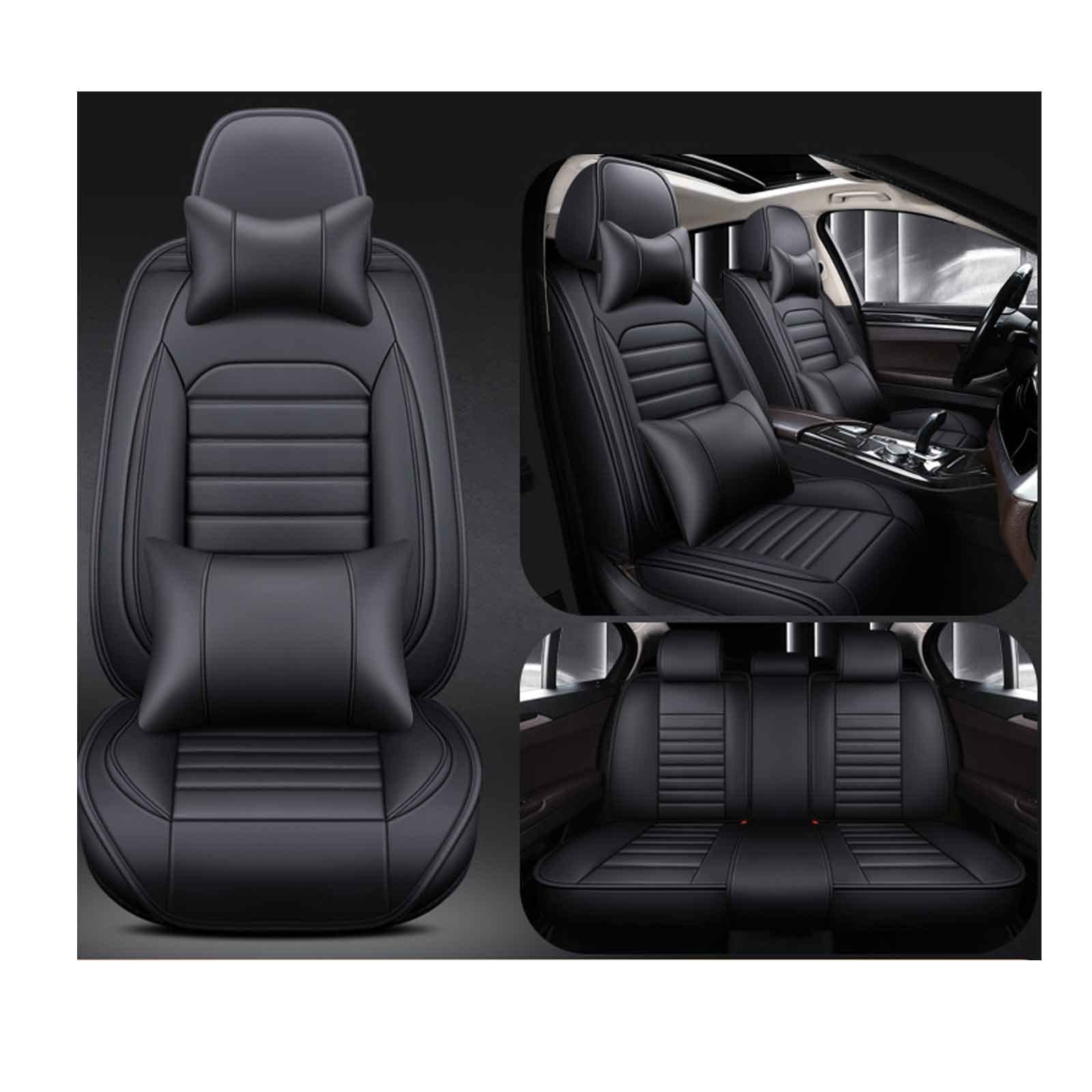 Car Seat Cover Waterproof Full Set Leather, for Mercedes-Benz EQC SUV (2019 -) Leather 5-Seat Car Seat Covers All Weather Front and Rear Seat Cover Protector (Color : C) von EKEGUY