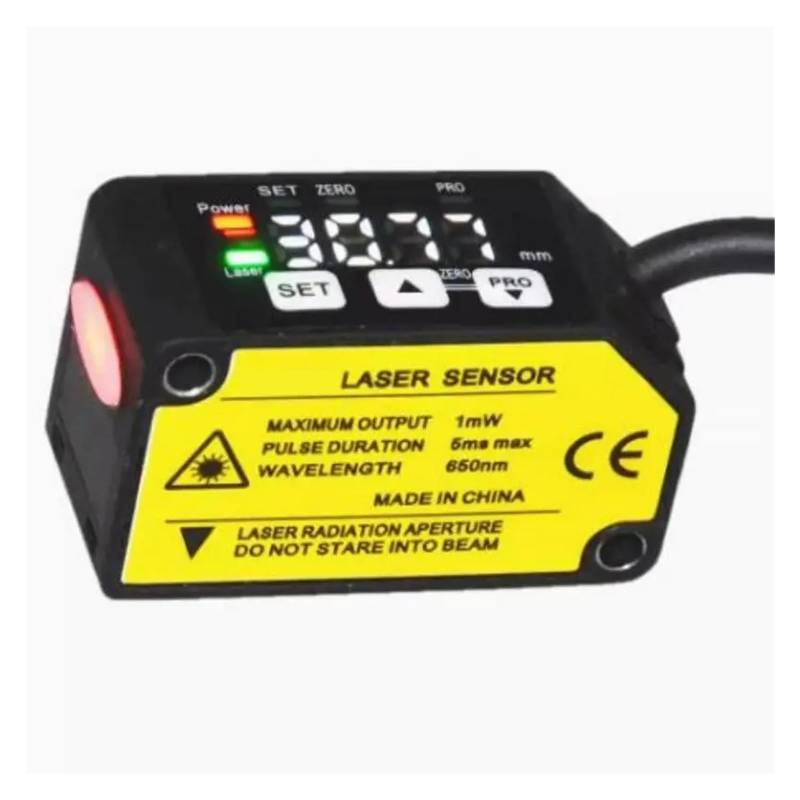 Digitalanzeige Hochpräziser Laser-Verschiebungssensor Photoelektrischer Schalter Analoge Erkennung Hoher und niedriger Induktionsabstand(NNA-WY30NM) von EKJSBWGN