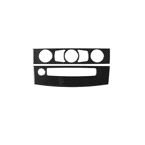 Interieurleisten 2 STÜCKE Kohlefaser Auto Mittelkonsole Klimaanlage CD Panel Dekorative Abdeckung Trim Fit Verwendung for BMW 5er E60 2008-10 Zubehör (Color : A 2008-10) von EKOMIS