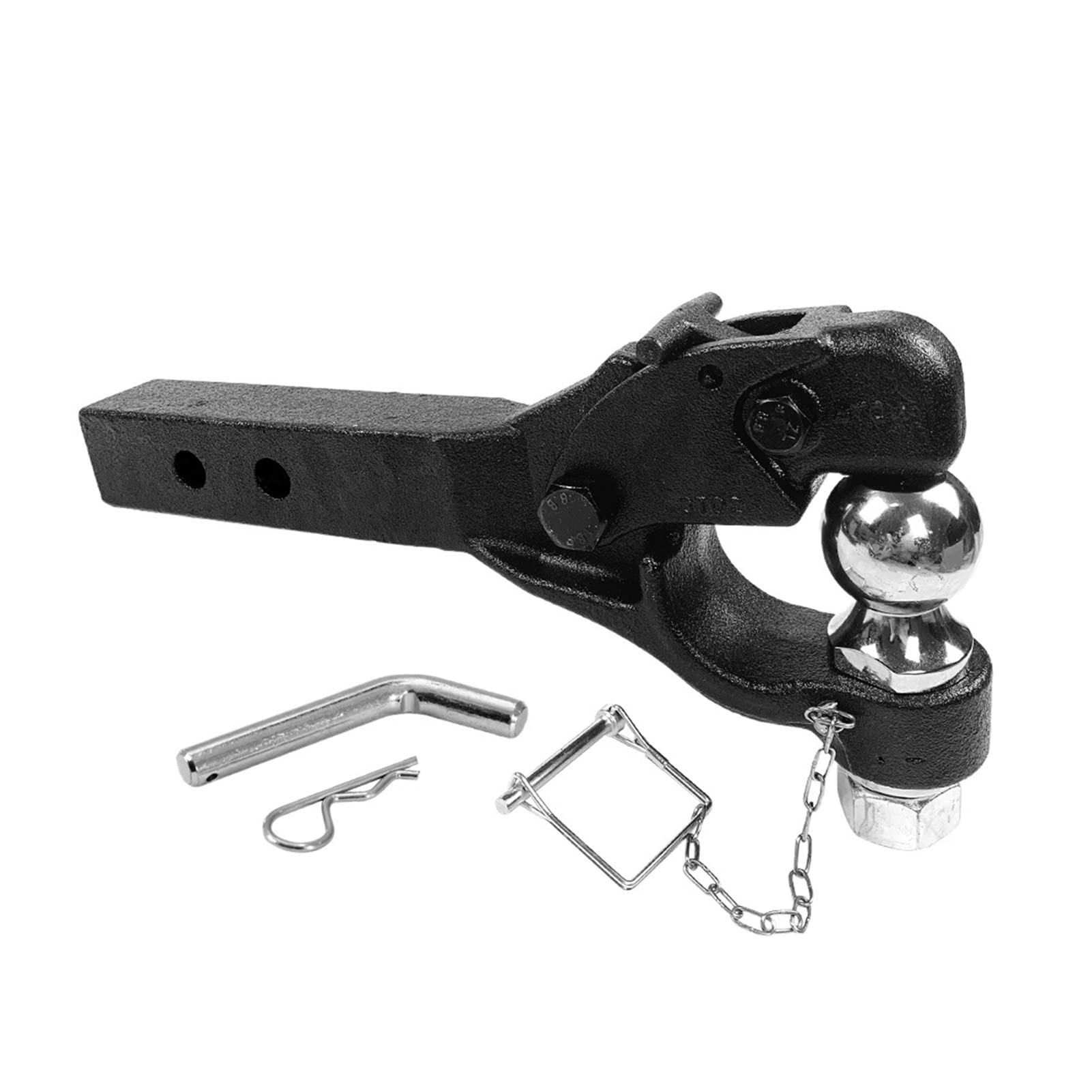 Schwerlast Kappe 8 Tonne 2 Zoll Ball Langer Schaft 2-Loch Combo Pinse Haken Empfänger Arm Hitch Towing 4wd. LKW-Anhänger-Teile Anhängerkupplungshalterungen Schwerlast Kappe 8 Tonne 2 Zoll Ball Langer Schaft 2-Loch Combo Pinse Haken Empfänger Arm Hitch Towing 4wd. LKW-Anhänger-Teile Anhängerkupplungshalterungen von EKOUQIN