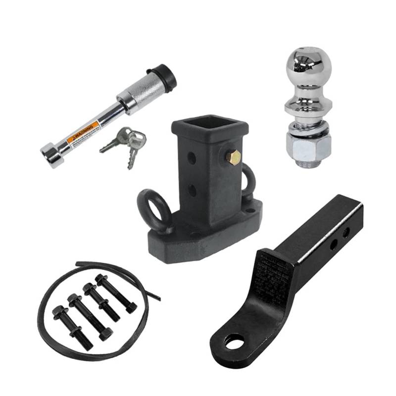 Spezielle Zwecke 2 '' 50x50 Tow Bar Hitch Empfänger Set Rohr Bolzen auf Adapter Anhänger Teile Camper Zubehör Caravan Anhängerkupplungshalterungen(with 2 Inch Ball) von EKOUQIN