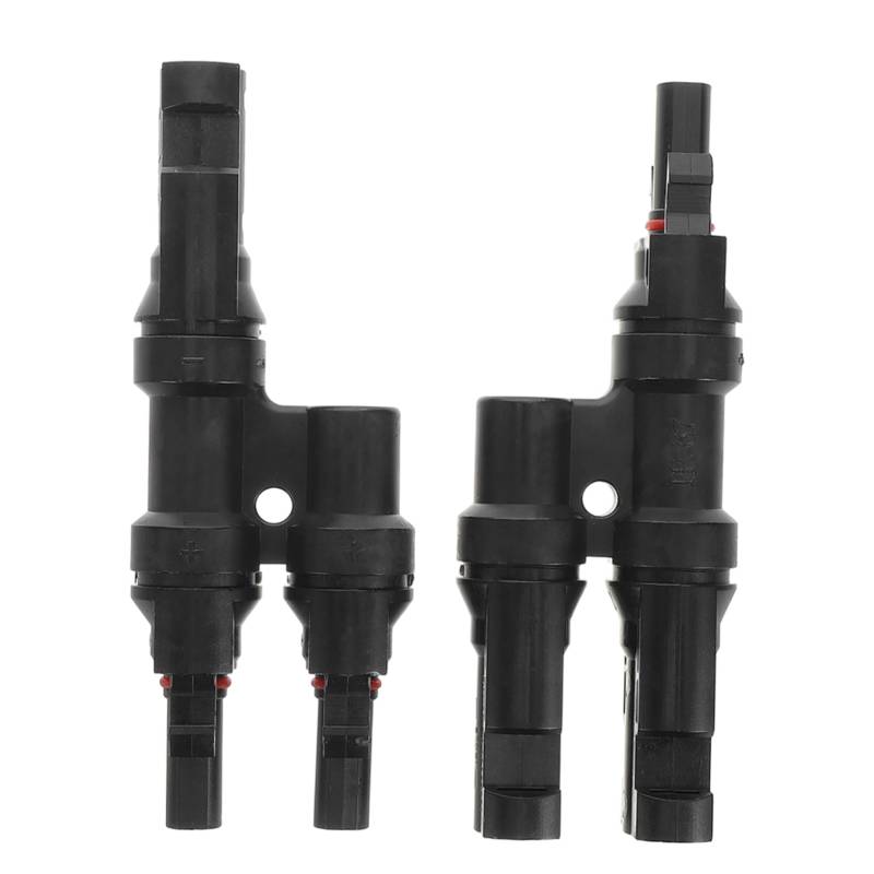 ELAYARD 1Paar Solar Abzweigverbinder Hocheffizienter Steckverbinder Wasserdichter Flammhemmender Stecker Kompatibel mit Solarmodulen für Außeninstallationen von ELAYARD