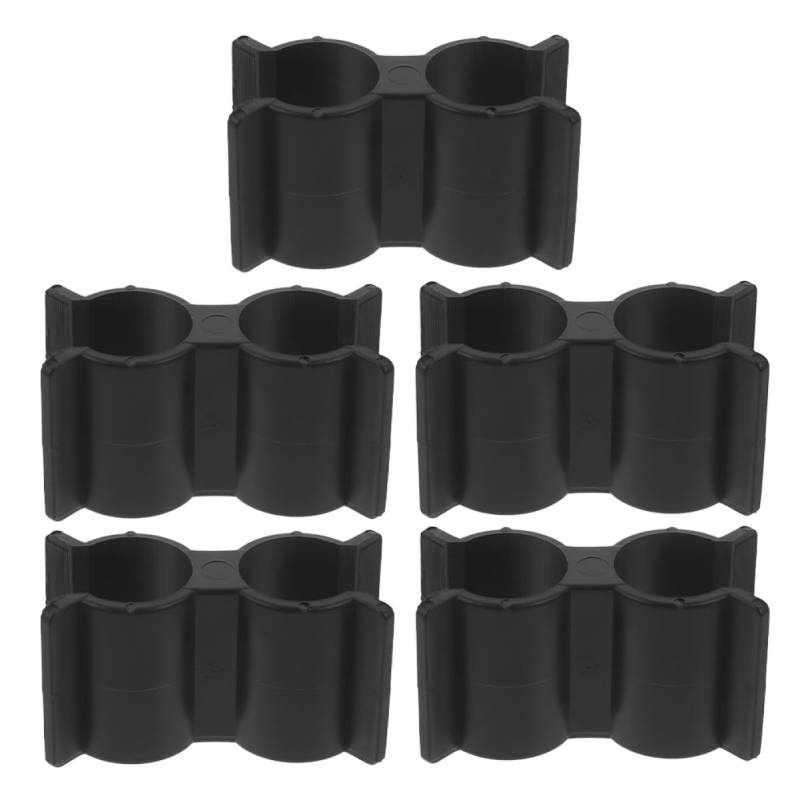ELAYARD 5 Stücke Doppel Port Rohr Klemmen Set Kunststoff Doppel Rohr Clips Regal Link Clip Verschluss Zubehör Für Boot Rv Yacht Zubehör von ELAYARD