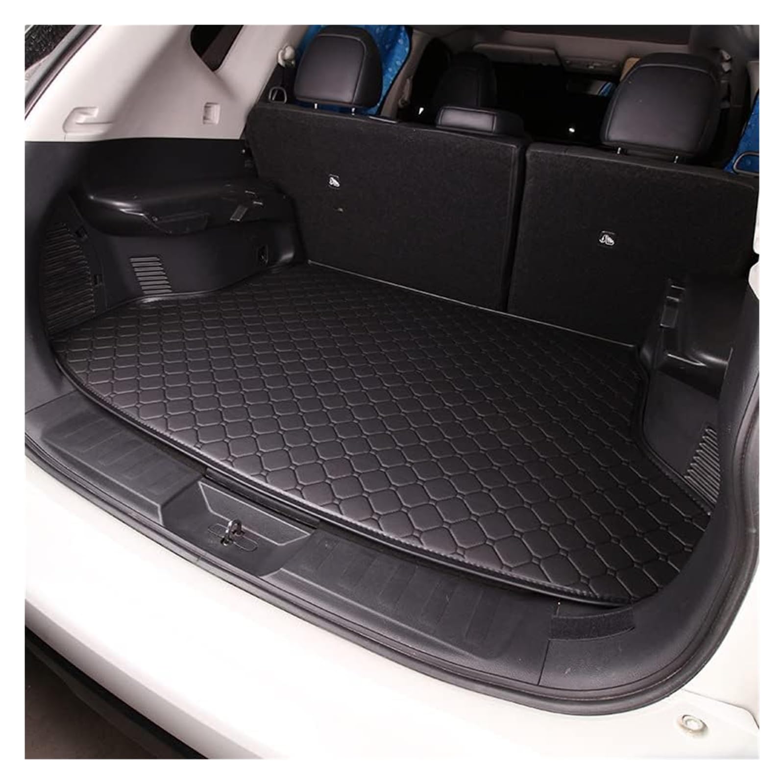 Für T&oyota Für Noah 70 Serie 2010–2014 7 Sitze Mit Armlehnenbox Laderaumwanne Kratzfeste Und rutschfeste Teppiche, Zubehör(Black) von ELCEAMMDLW