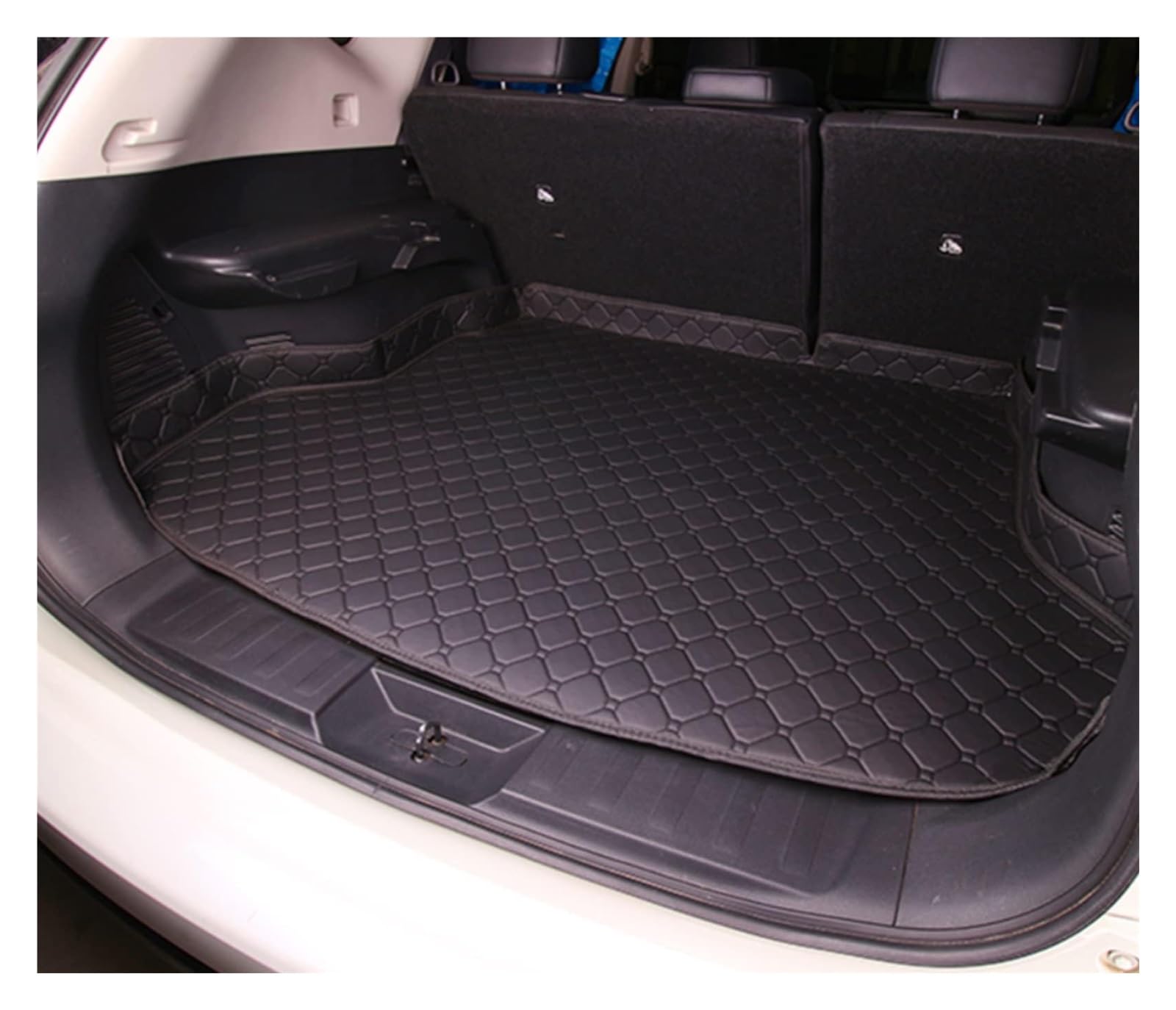 Für T&oyota Für Noah 70 Serie 2010–2014 7 Sitze Mit Armlehnenbox Laderaumwanne Kratzfeste Und rutschfeste Teppiche, Zubehör(Black-Plus) von ELCEAMMDLW