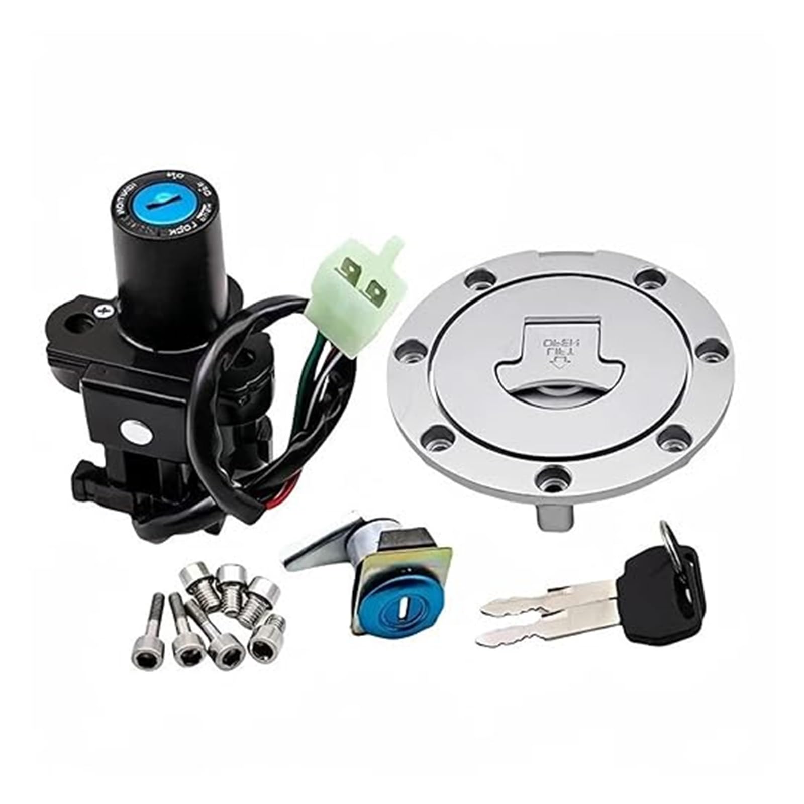 Tankdeckel Kraftstoff Zündschalter Für CB400 1993-1998 Motorrad Kraftstoff Gas Kappe Zündschloss Lock Key Set Zubehör Zündschalter Tankdeckel Kraftstoff Zündschalter Für CB400 1993-1998 Motorrad Kraftstoff Gas Kappe Zündschloss Lock Key Set Zubehör Zündschalter von ELCEAMMDLW
