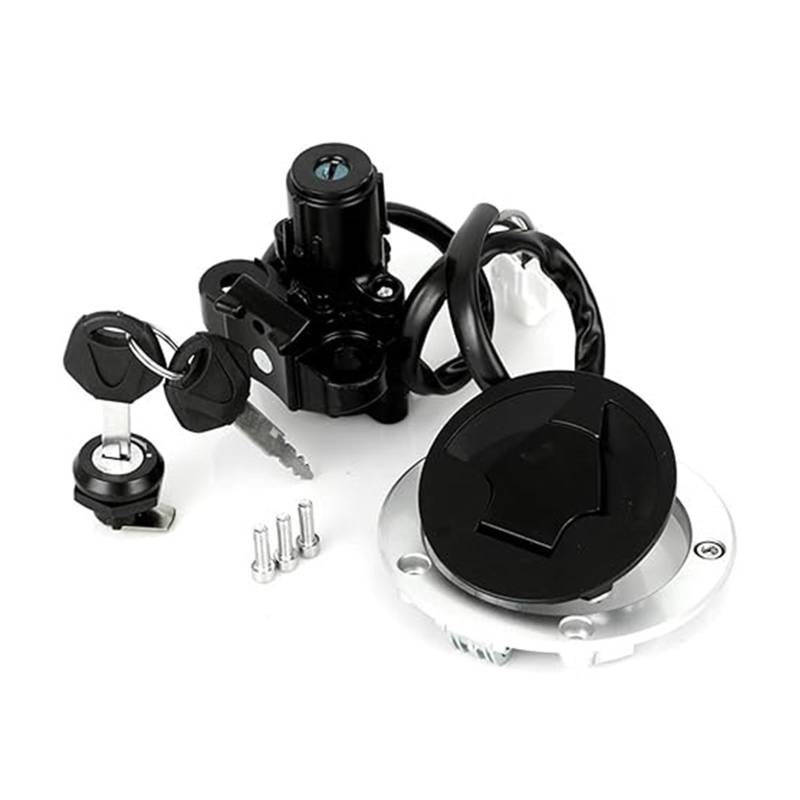 Tankdeckel Kraftstoff Zündschalter Für K&awasaki Für EN650 Für Vulcan S650 2014-2022 Motorrad Zündschloss Schloss Kraftstoff Gas Kappe Mit Schlüssel Set Zündschalter von ELCEAMMDLW