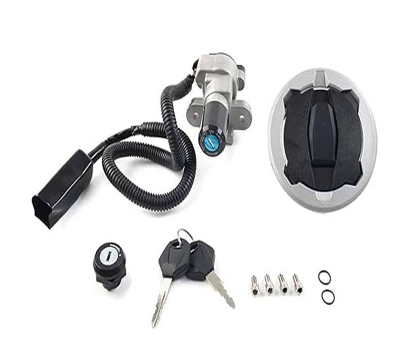 Tankdeckel Kraftstoff Zündschalter Für K&awasaki Für KLX230 Für KLX 230 2020 Motorrad Kraftstoff Gas Kappe Zündung Schalter Sitz Lock Set Schlüssel Zündschalter von ELCEAMMDLW