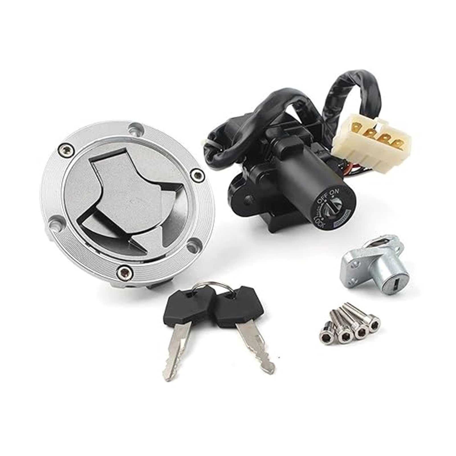 Tankdeckel Kraftstoff Zündschalter Für K&awasaki Für Ninja 250R 300 2008-2015 Motorrad 7 Pin Zündschloss Sitzschloss Tankdeckel 2 Schlüssel Zündschalter Tankdeckel Kraftstoff Zündschalter Für K&awasaki Für Ninja 250R 300 2008-2015 Motorrad 7 Pin Zündschloss Sitzschloss Tankdeckel 2 Schlüssel Zündschalter von ELCEAMMDLW