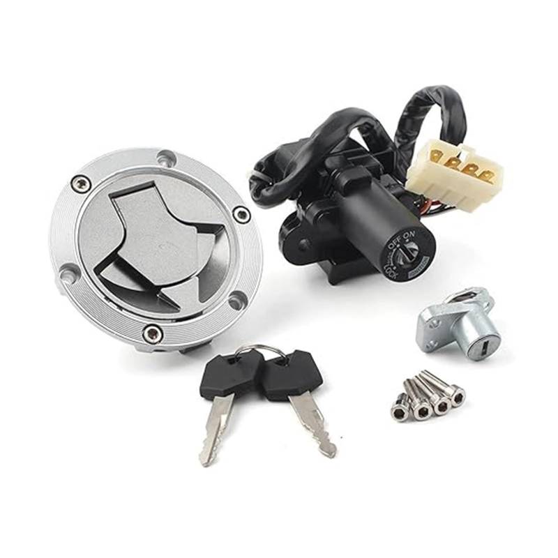 Tankdeckel Kraftstoff Zündschalter Für K&awasaki Für Ninja 250R 300 2008-2015 Motorrad 7 Pin Zündschloss Sitzschloss Tankdeckel 2 Schlüssel Zündschalter von ELCEAMMDLW