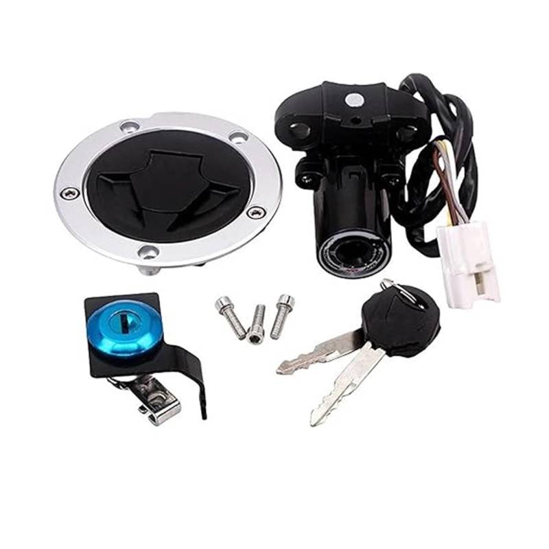 Tankdeckel Kraftstoff Zündschalter Für K&awasaki Für Ninja Für ZX6R Für ZX636 Für ZX10R Für ZX1000 Motorrad Zündschloss Schlosssatz Mit Schlüsseln Zündschalter von ELCEAMMDLW