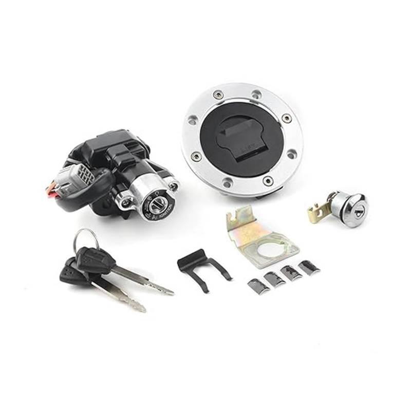 Tankdeckel Kraftstoff Zündschalter Für Suzuki Für DL1000 Für V Strom 1000 2002-2009 Motorrad Zündschloss Sitzschloss Tankdeckel 2 Schlüssel Zündschalter von ELCEAMMDLW
