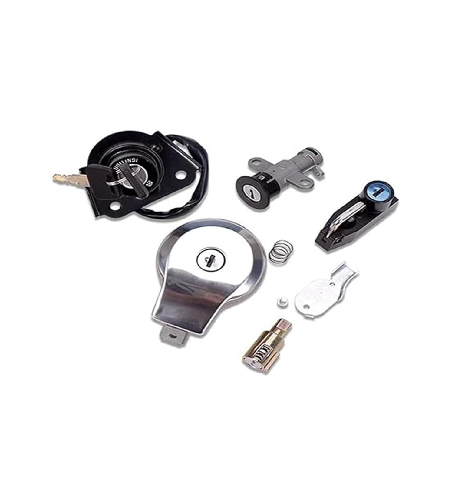 Tankdeckel Kraftstoff Zündschalter Für XV250 XV400 XV125 Für Virago XV 535 250 Motorrad Zündschloss Sperren Kraftstoff Gas Tank Cap Abdeckung Schlüssel Sitz Zündschalter(1 Set) von ELCEAMMDLW