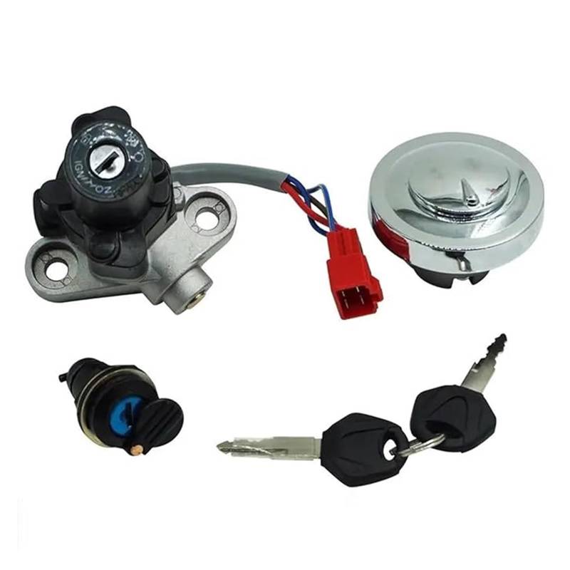 Tankdeckel Kraftstoff Zündschalter Für XVS125 Für XVS250 Für XVS400 Für XVS650 Für XVS1100 1996-2017 Motorrad Zündschlossschloss Tankdeckelschlüsselsatz Zündschalter von ELCEAMMDLW