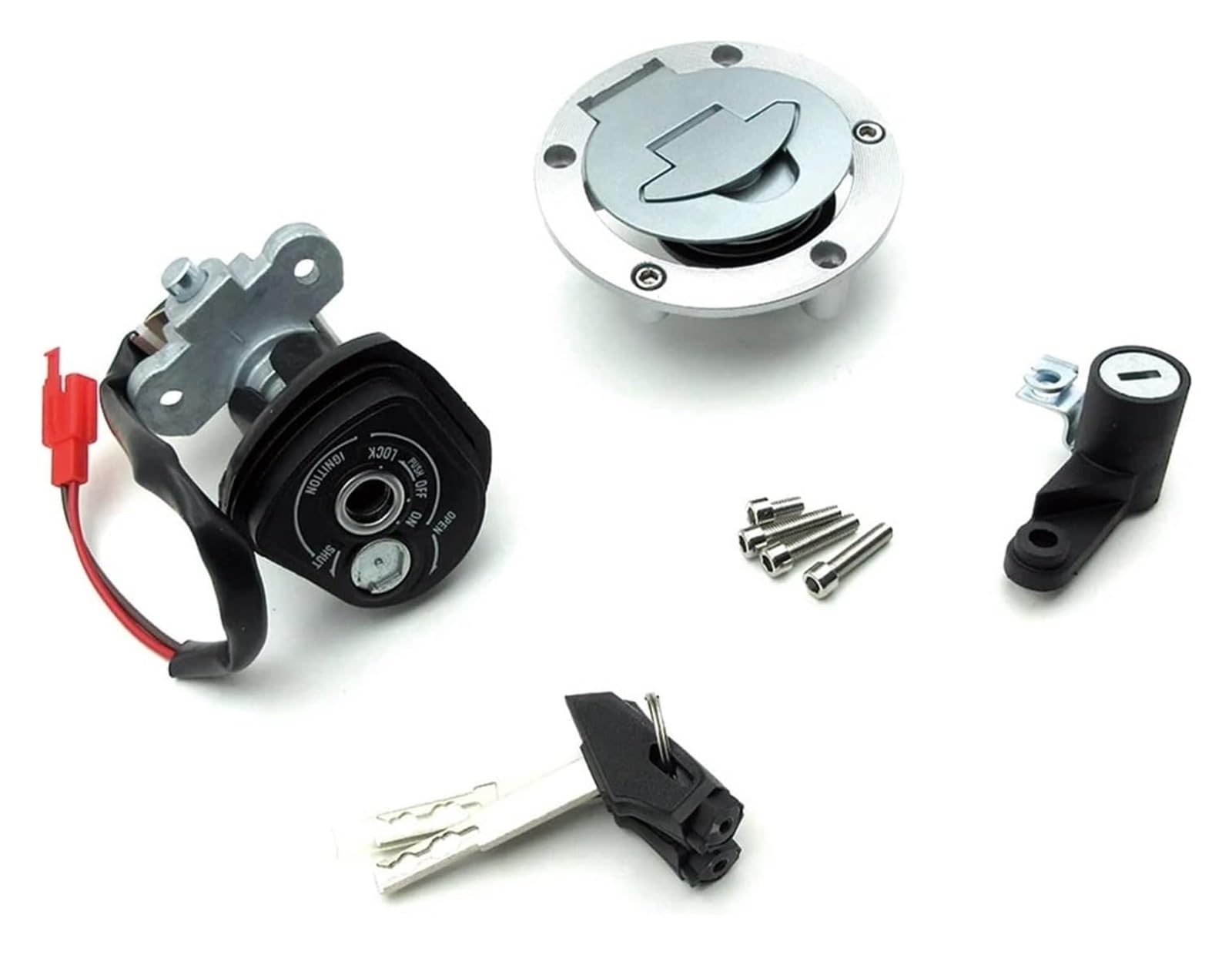 Tankdeckel Kraftstoff Zündschalter Für YZFR15 Für YZF R15 Für MT15 Für MT-15 2015-2016 Motorrad 12V Zündschloss Sperren Teile(Full Set Lock) von ELCEAMMDLW