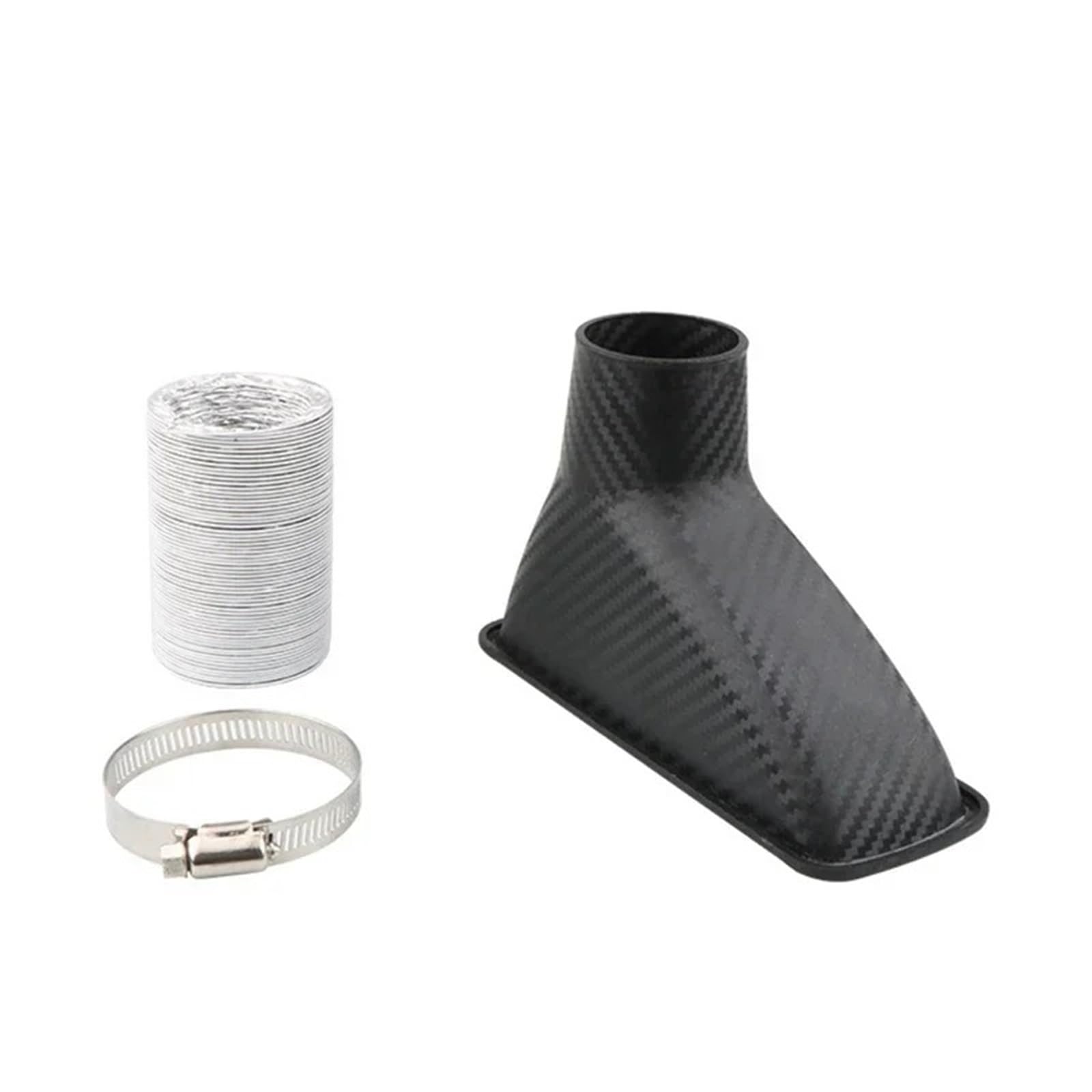 Ansaugrohr 1 Stücke ABS Turbine Inlet Kit Rohr Luft Trichter Universal Auto Vorderen Stoßfänger Eintritt Air Turbo Air Intake Pipe Kit(Square) von ELDVSUA