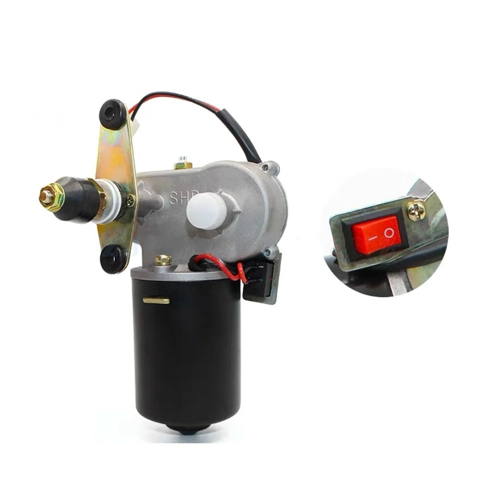 Scheibenwischer Motor Wischerblätter Elektrischer Wischermotor Ohne Knochen Elektrischer Wischermotor Mit/ohne Schalter Elektrofahrrad-Dreiradwischer ﻿12V 48V 60V(with Switch 1Set,48V 60V) von ELDVSUA