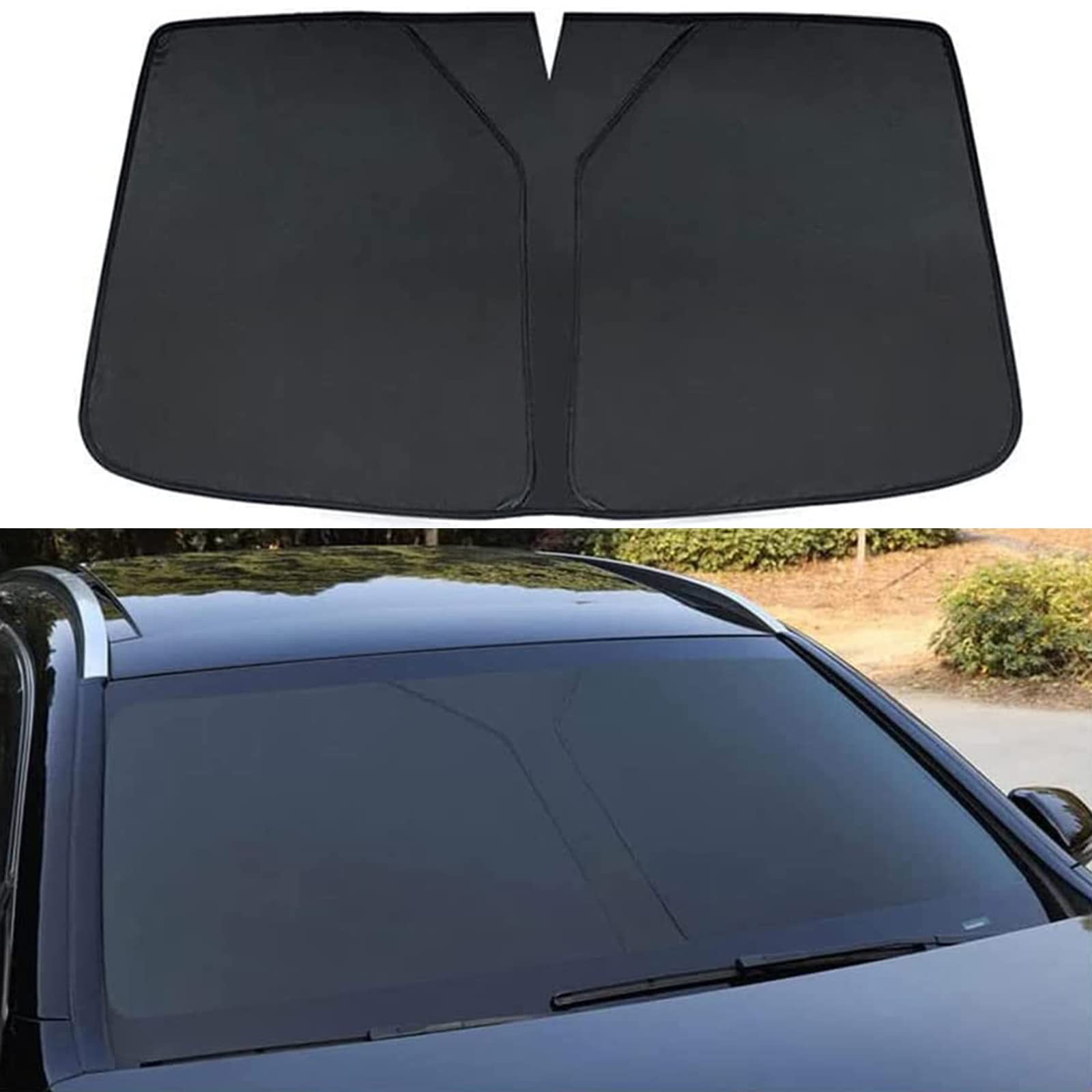 ELEDVB Auto Frontscheiben Abdeckung für Mazda 6 2019 2020 2021, Auto Faltbar Windschutzscheiben Sonnenblende Scheibenabdeckung, Auto Plane, Sonnenschutz Wärmeisolierter,Black von ELEDVB
