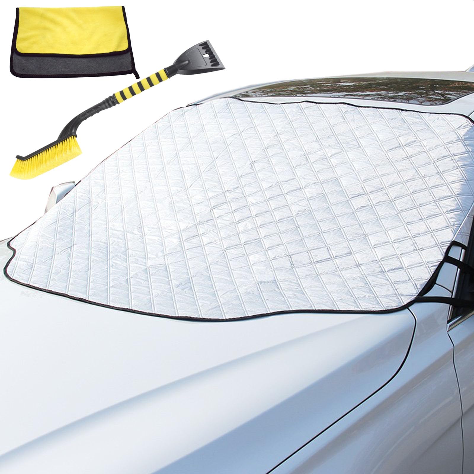 Frontscheibenabdeckung für MG HS 2018 2019, Auto Frostabdeckung Sonnenblende Windschutzscheibe Protector Gegen Schnee EIS Frost,148×116cm von ELEDVB