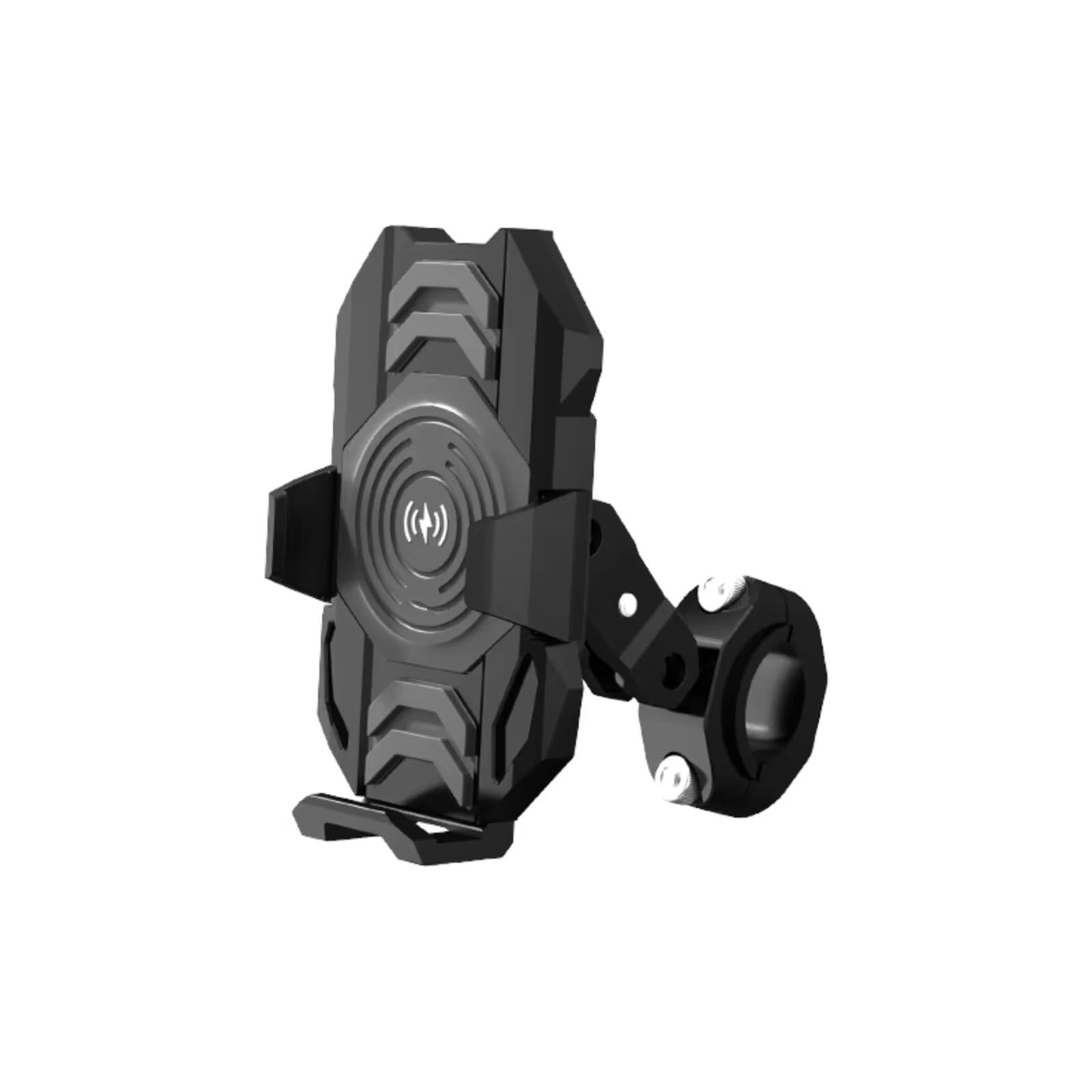 Für E10 Splitter Shell Motorrad Navigation Halter 15W Drahtlose Ladegerät Sicherheit Reiten Halterung Wasserdicht Stoßfest Handy GPS Halter Motorrad GPS Halterung(Black-1) von ELEKNZBZTG