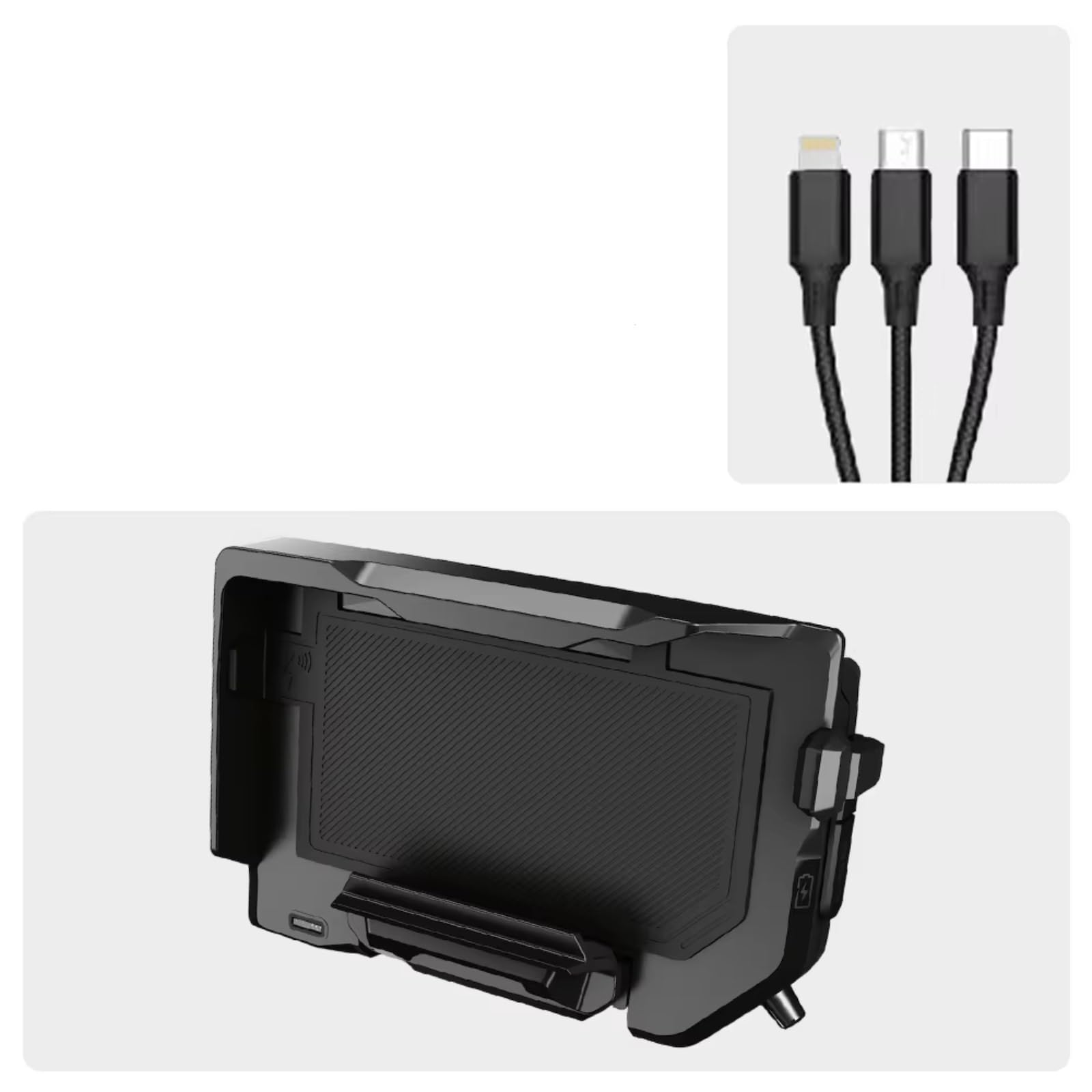 Für F850GS F750GS F700GS F800GS R1200GS R1250GS R1300GS Für ADV Motorrad Drahtlose Lade GPS Telefon Halter Navigation Halterung Motorrad GPS Halterung(Wireless- Black Line) von ELEKNZBZTG
