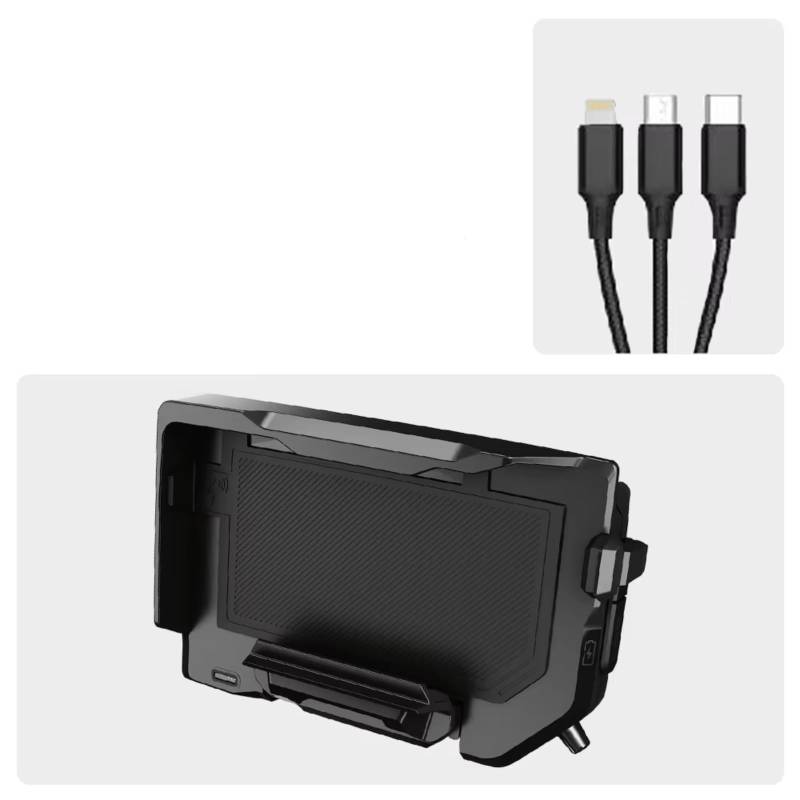 Für F850GS F750GS F700GS F800GS R1200GS R1250GS R1300GS Für ADV Motorrad Drahtlose Lade GPS Telefon Halter Navigation Halterung Motorrad GPS Halterung(Wireless- Black Line) von ELEKNZBZTG