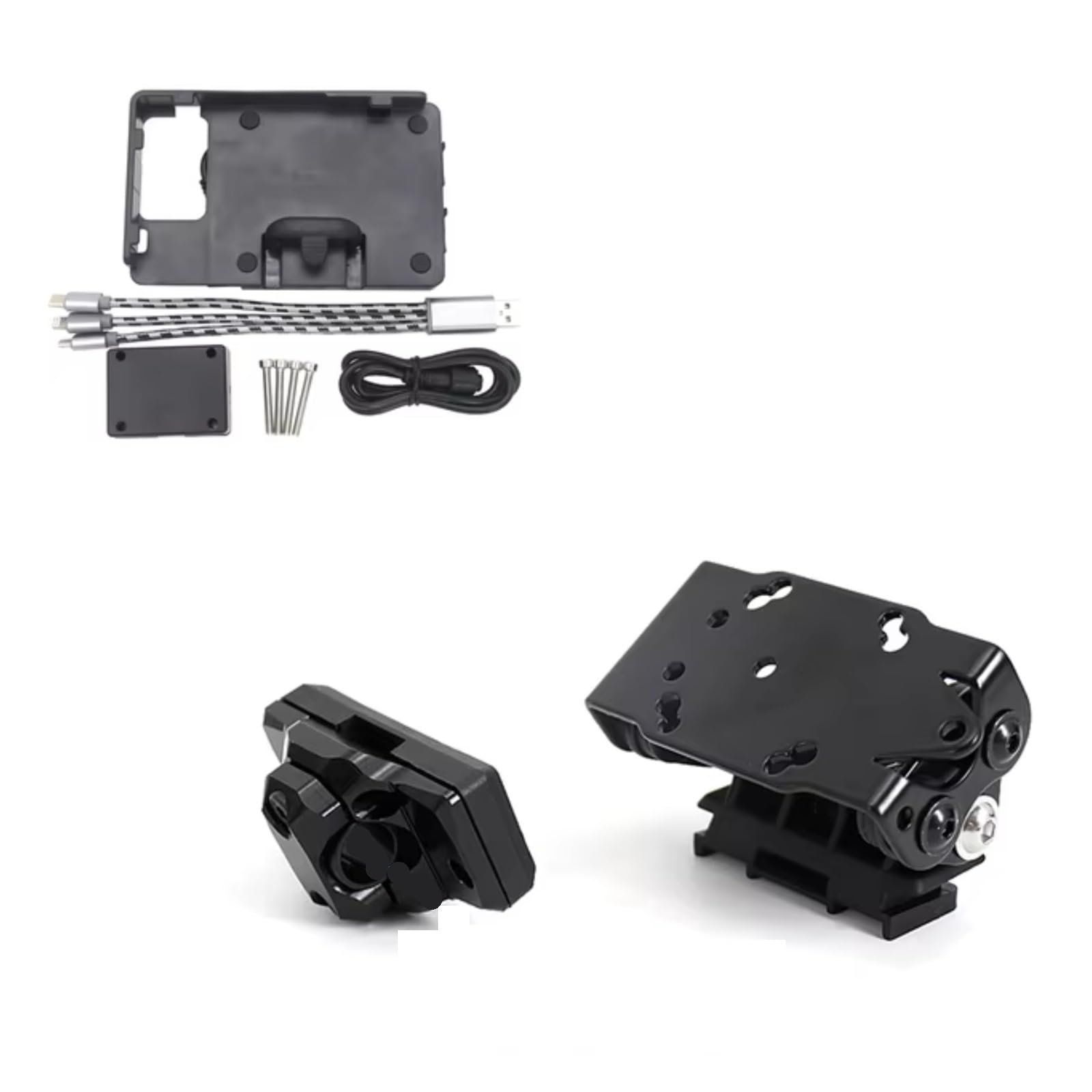 Für NX400 Für NX 400 Für NX500 Für Nx 500 2024 Motorrad Zubehör Telefon Halter Halterung GPS Navigation Halterung Montage 13/16mm Stange Motorrad GPS Halterung(Set) von ELEKNZBZTG