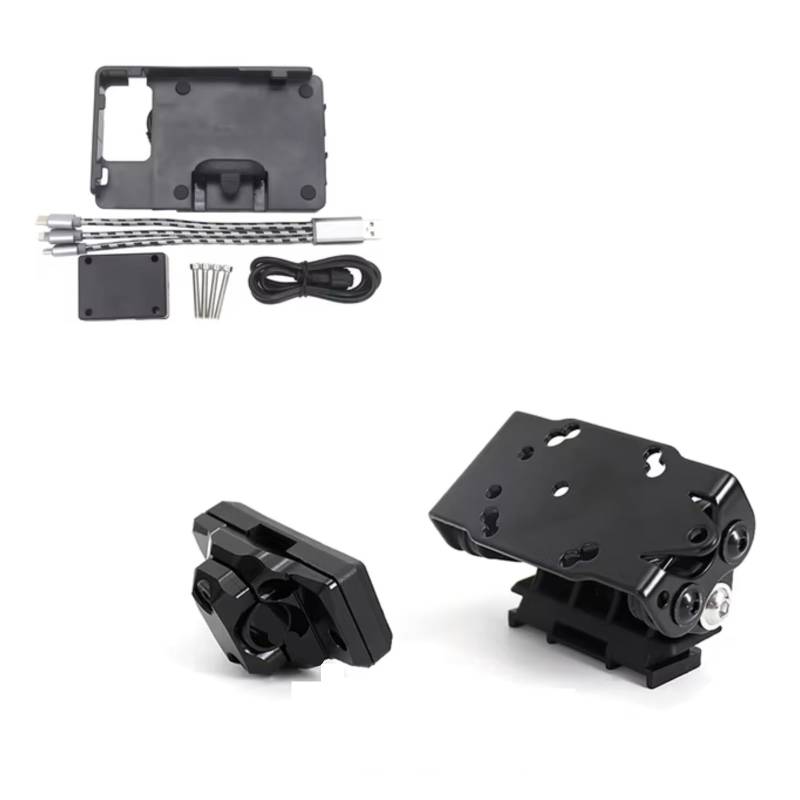 Für NX400 Für NX 400 Für NX500 Für Nx 500 2024 Motorrad Zubehör Telefon Halter Halterung GPS Navigation Halterung Montage 13/16mm Stange Motorrad GPS Halterung(Set) von ELEKNZBZTG