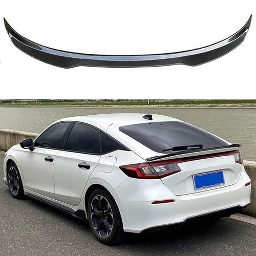 Heckspoiler Auto-Heckkofferraum Für Civic 11. Fließheck 2022 2023 Dachspoilerflügel Karosserie-Styling Außenzubehör Glänzend Schwarz(Carbon Fiber) von ELEKNZBZTG