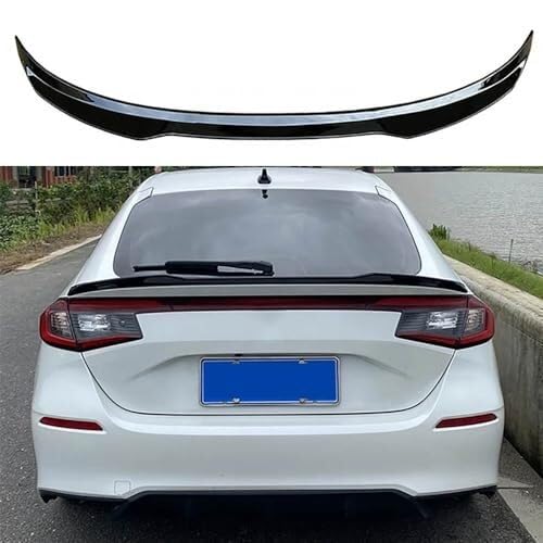 Heckspoiler Auto-Heckkofferraum Für Civic 11. Fließheck 2022 2023 Dachspoilerflügel Karosserie-Styling Außenzubehör Glänzend Schwarz(Glossy Black) von ELEKNZBZTG