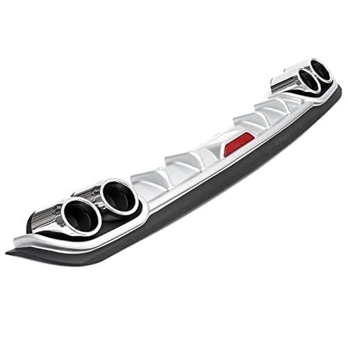 Heckspoiler Auto Heckspoiler Heckflügel Für E46 E60 E90 Auto Universal ABS Heckstoßstange Diffusor Lip Spoiler Canard Auto-Styling Zubehör(Black-Silver a) von ELEKNZBZTG