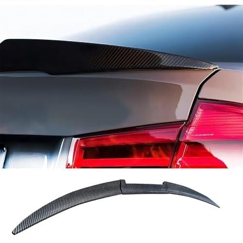 Heckspoiler Für Q50 Q50S 2014-2017 Heckspoiler, PVC-beständig, Langlebig, Auto-Spoilerflügel, Heckspoilerlippe, Splitter, Auto-Styling-Zubehör(B/Carbon-Fiber) von ELEKNZBZTG