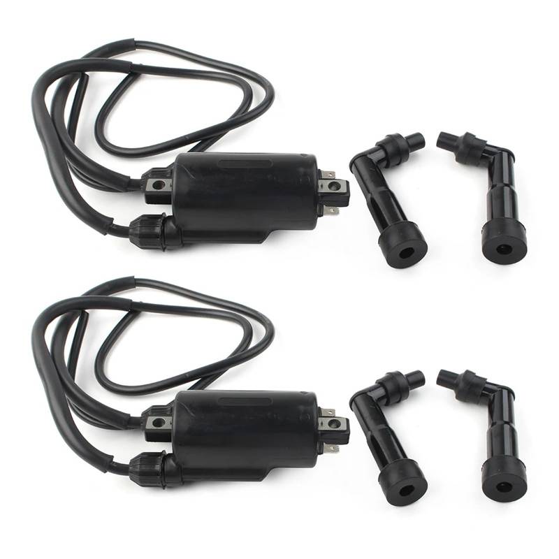 Ignition Module Für CB650 Für CB650C Für CB650SC Für GL1100 Für GL1200 Für Kawasaki Für KZ550 Für ZX550 ForZX900 Motorrad Zündspulen Kappen Und Draht(2 Sets) von ELEKNZBZTG