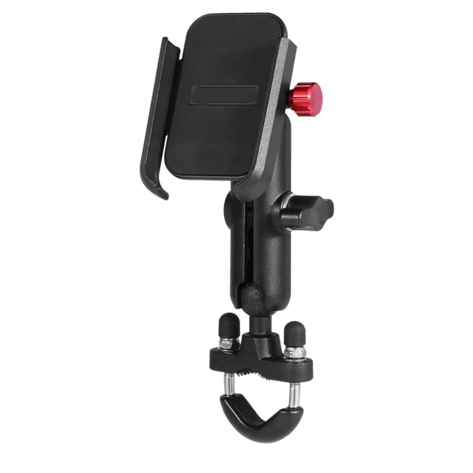 Universal 12-24V Aluminium Lenker Motorrad Fahrrad Handy Halter Mit USB Ladegerät Moto Rückspiegel Handy Ständer Halter Motorrad GPS Halterung(Handleba No Charge) von ELEKNZBZTG
