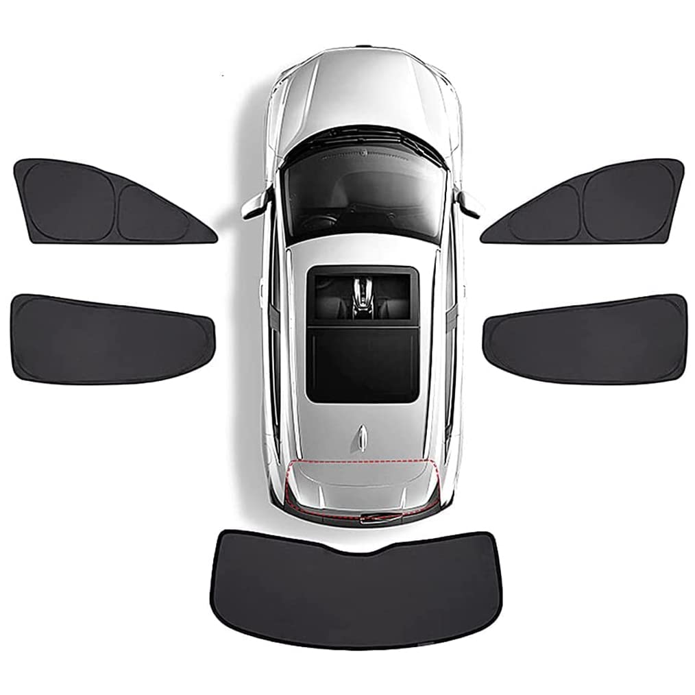 Auto Faltbarer Blickdichter Sonnenschutz Kompatibel mit für BMW X3 G01 2018-2023 AutofensterHeckscheibe UV Thermofolie Sonnenschutz,Front and Rear + Tail Gear von ELEMAT