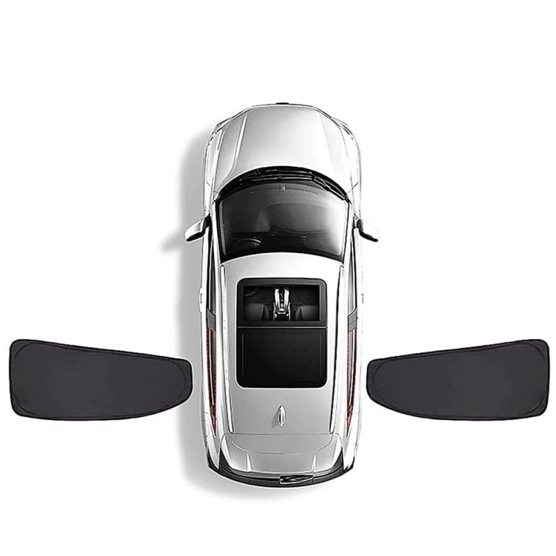 Auto Faltbarer Blickdichter Sonnenschutz Kompatibel mit für Porsche MACAN 2014-2023 AutofensterHeckscheibe UV Thermofolie Sonnenschutz,Rear Side Window von ELEMAT
