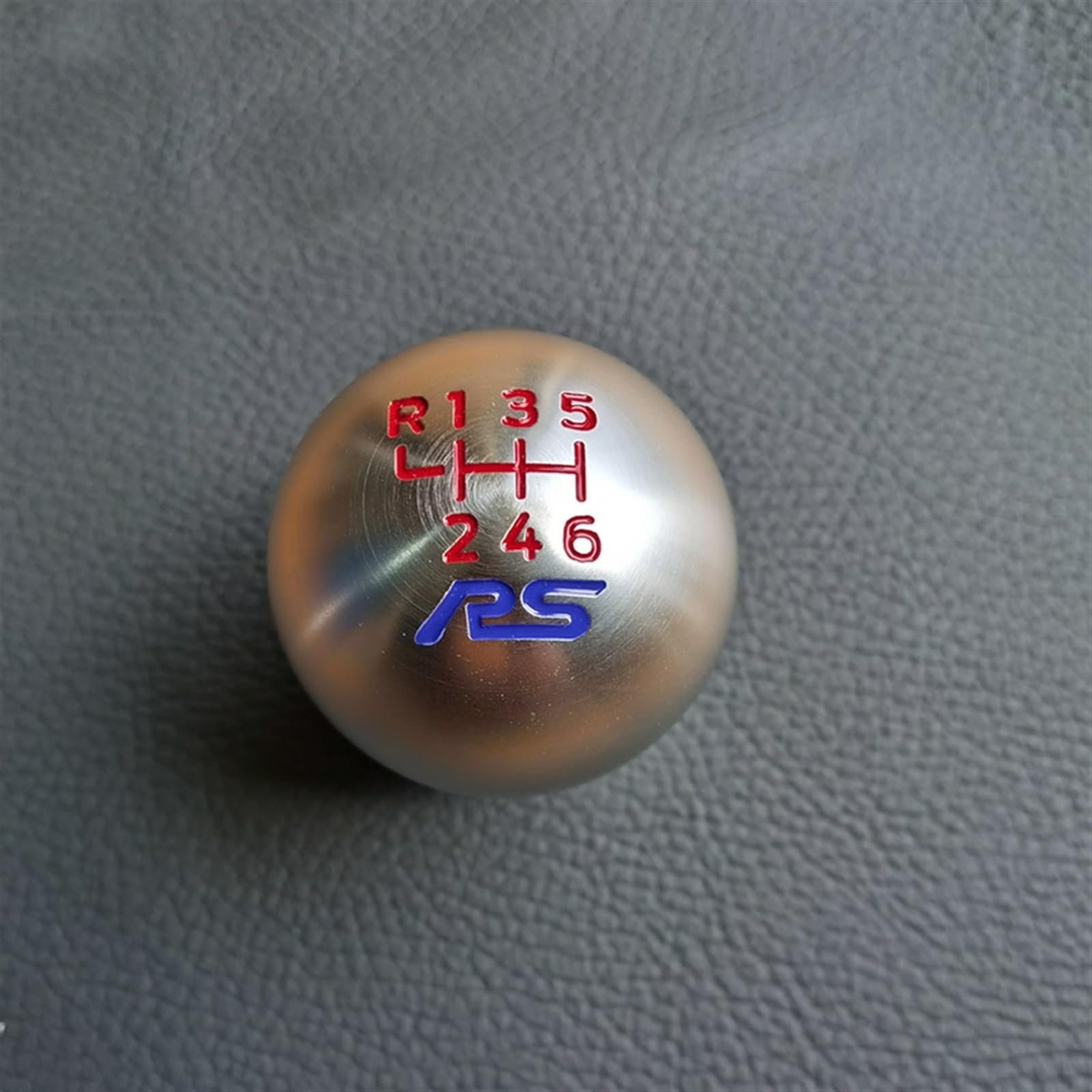 ELEONORE 6-Gang-Schaltknauf für Ford Focus Fiesta RS ST Auto-Handball-Schalthebel aus Kohlefaser-Aluminiumlegierung (Farbe: Aluminiumlegierung RS) von ELEONORE
