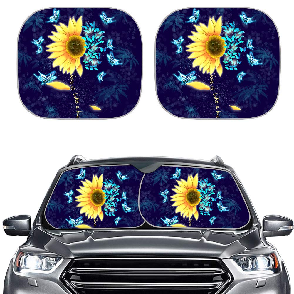 ELEQIN Akkordeon Sonnenschutz Auto Windschutzscheibe Universal Auto SUV LKW Tribal Meeresschildkröte Blau ELEQIN Akkordeon Sonnenschutz Auto Windschutzscheibe Universal Auto SUV LKW Tribal Meeresschildkröte Blau von ELEQIN
