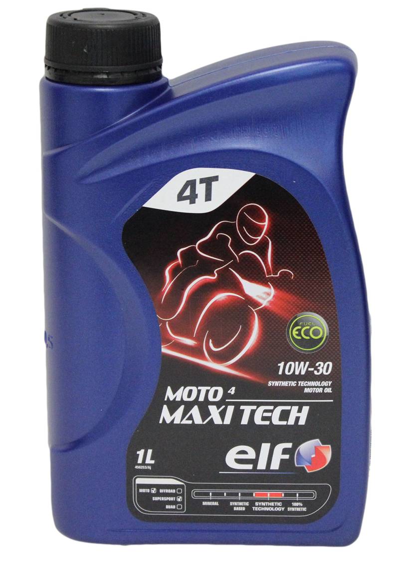 ELF Motoröl ÖL 4T 4-TAKT MOTO 4 MAXITECH 10W30 JASO MA API SJ - 1L 1 Liter von Elf