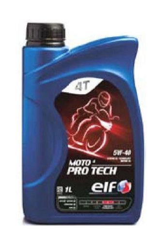 Elf Moto 4 Pro Tech 5W-40, Motoröl, 1 Liter, 100 % synthetisch, für 4-Takt-Motorrad, Motorschutz durch verschleißfeste Eigenschaften von ELF